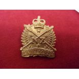 New Zealand EIIR Cadet Corps Cap Badge (Gilding-metal), two lugs.