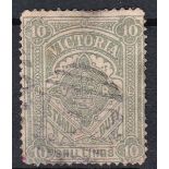 Australia (Victoria) 1885 - 10/- grey-green, SG272a, used