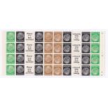 Germany 1941-Definitives sheet comprising 4xSG493B fa strips in se-tenant pairs u/m, Michel unit