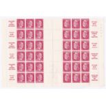 Germany 1941-Definitives sheet of 3 se-tenant u/m pairs of SG778a booklet panes, Michel MHB72, se-