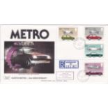 Great Britain 1982 (30 June) British Motor - Cars Set, metro First Day Cover, Birmingham NEC CDS A/
