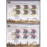 Great Britain 2012-Olympic Gold Medal Winners - limited edition gold card cover set of Sheet lots (