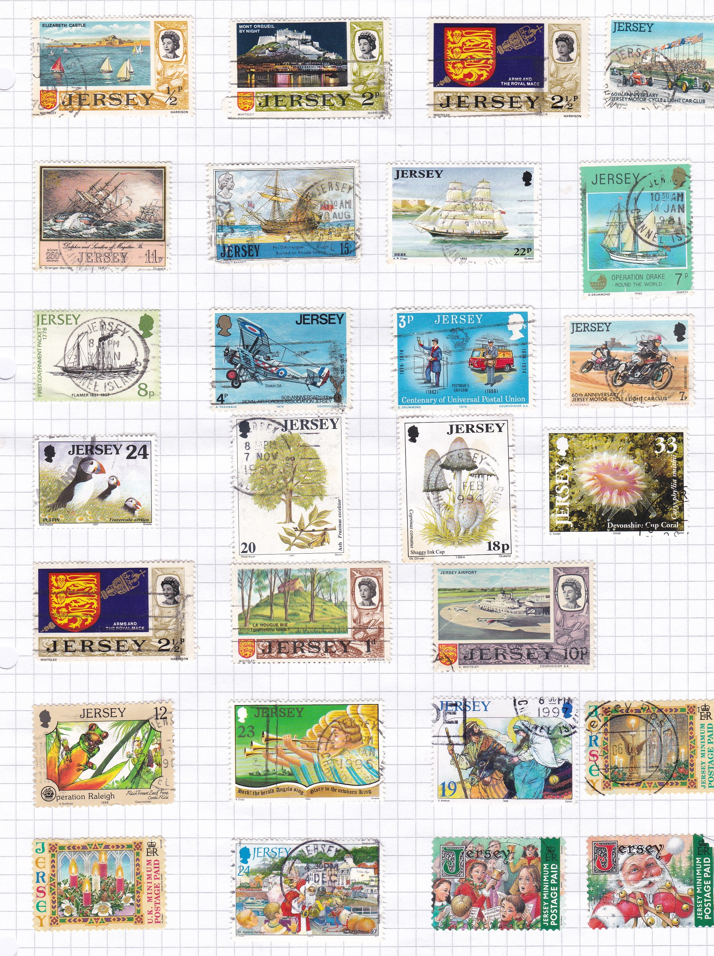 Jersey, Ireland, Hong Kong, Isle of Man , Guernsey - a binder with full pages, useful stock on (