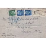 Italy/Airmail 1935 - Registered airmail envelope Taormina to London