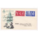 Great Britain 1951 - Festival of Britain First day cover, Festival Slogan, A/T a good cover