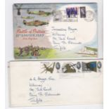 Great Britain FDC 1965 09/13 Battle of Britain set on 4 FDC's Two rare illustrated 2 (low value)