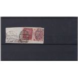 Great Britain 1865 - Definitive's SG5 used 1d plate 76,SG103 used 3d on piece Liverpool c.d.s 13.