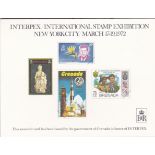 Grenada 1972 17-19 march Interpex International Stamp Exhibition. (10) Sheets