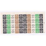 Germany 1941-Definitives sheet comprising SG493b fa strips in se-tenant pairs u/m Michel unit