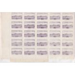 Korea North 1949 University reprint Sheet of 44 MNH perf 10 Sg N19