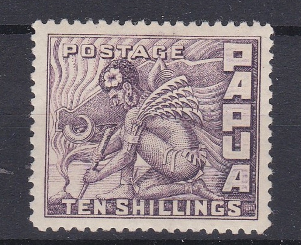 Papua 1932-Definitive 10/- SG144 m/m cat value £150