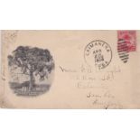 Cuba 1908 Illustrated Vignette Cover to New York with 'Peace Signed Under Tree'.