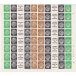 Germany 1941-Definitives sheet comprising 8xSG493b fa strips in se-tenant pairs u/m, Michel unit