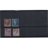 Great Britain 1854-57 - Definitive's SG17 used 1d,SG19 used 2d, SG66a used 4d, SG70 used 6d - cat