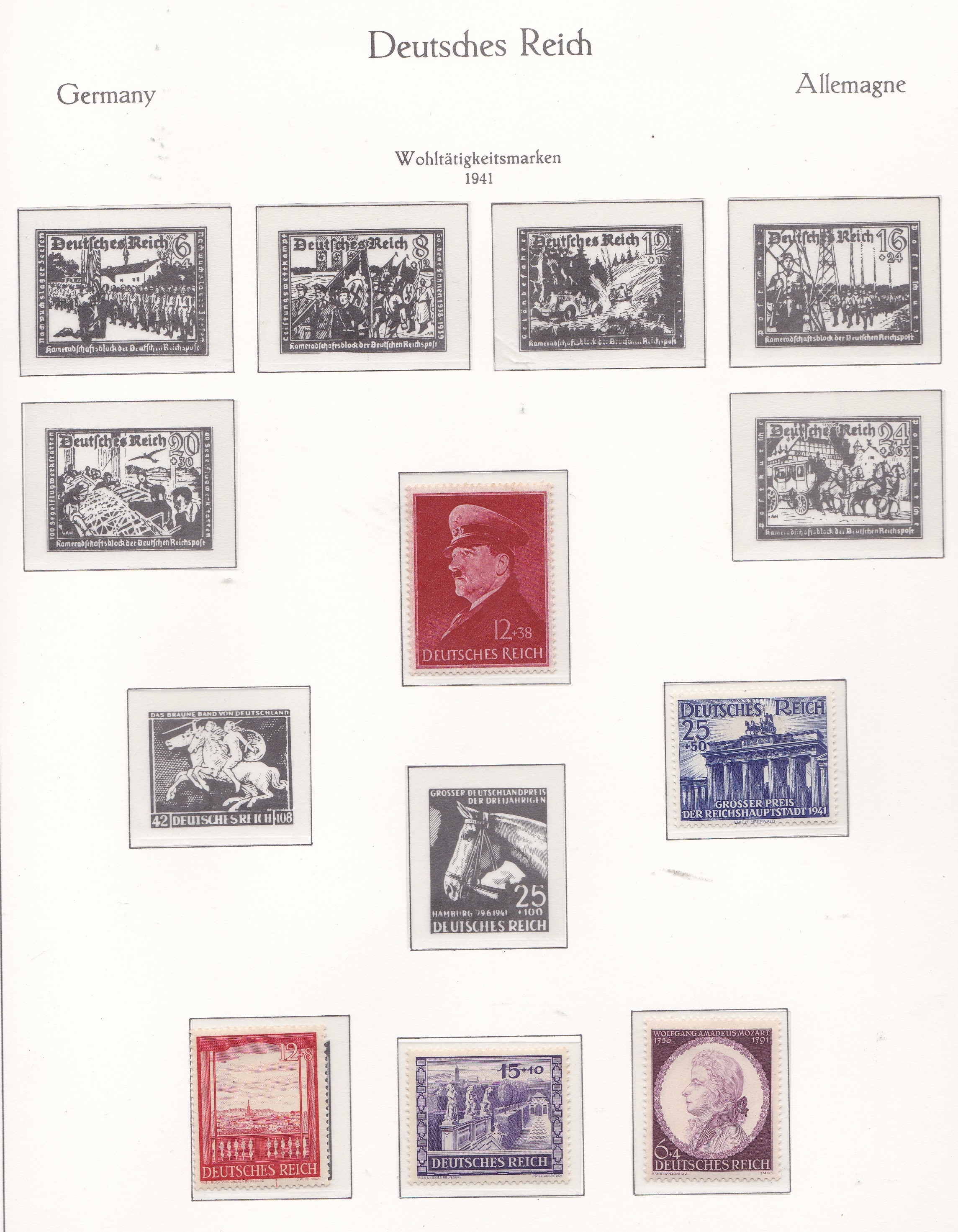 Germany 1933-1945- Hingeless Kabe Album with slipcase, ranges of mint and used - all in good