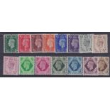 Great Britain 1937 - Set of (15) SG462/75, fine u.m/mint