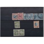 New Zealand 1898-definitives SG247-250 used, 1901 definitive's SG285 used, 1902 definitive's SG310