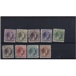 Luxembourg 1926-Definitives-Duchess Charlotte SG245-246, 248a,248c,248e,250,250a,252a used-cat value