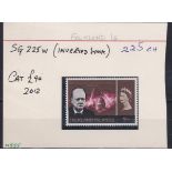 Falkland Islands 1966 - Churchill 1/-, Inverted Watermark, u/m mint, SG225W Cat £100