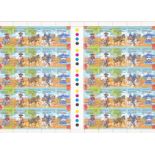 Australia 1980 - Folklore - Waltzing Matilda SG742-746, unmounted sheet of 20 sets with centre strip