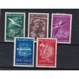 Netherlands Antilles 1952-Seaman's Welfare Fund SG336-340, m/m set - cat value £87