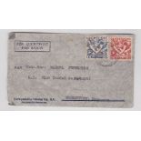 Suriname British Guiana 1937 Airmail envelope Paramaribo to Portuguese Vice Consul in Georgetown,