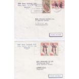 Senegal 1963/64 Two Airmail Env's Esso Afrique Occidentale Dakar to Esso London with Red Cross