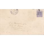 Saint Lucia 1938 1d mauve KGV Stationery env Castries to Florida USA