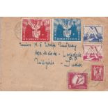 Germany (DDR) 1951 Env to India with E41/2 E99, E38, E3 etc. Nice cover