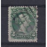 Canada 1868-71-3 cents deep green, SG57 used