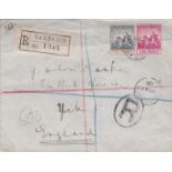 Barbados 1900 envelope Registered to England, 3d rate an attractive cover