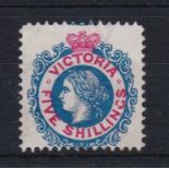 Australia(Victoria) 1867-81 - 5/- blue and carmine, fresh, lightly mounted mint, SG140, scarce