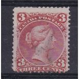 Canada 1868-71-3 cents brown-red, SG58 fine used