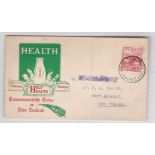 New Zealand - 1938 (1st Oct) Commemorative Cover health stamp.