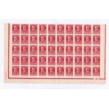 German States Bavaria 1914-1920-Definitive SG179a, u/m block of (50) 15pf stamps Michel 115