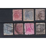 New Zealand 1895-1900-Definitives SG236-239, 237a,243-245 used (7) cat £78