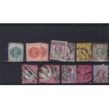 Great Britain 1887-1900, definitive 1/2d-9d,with some duplication-used Cat £223