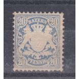 German States Bavaria 1876-Definitive SG84 m/m 20pf Michel 40 cat value £250