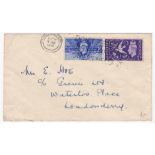 Great Britain 1946 - (6/11) Victory FDC, slogan, KGVI