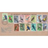 Botswana - 1971 (25th Nov) Birds set 1 cent to 2R fine used on Botswana Government Service Cover,