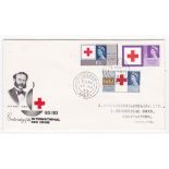 Great Britain 1963 - (15 Aug) Red Cross phosphor set FDC Fakenham cds, A/T