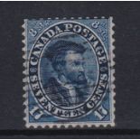 Canada 1859-17 cents, deep blue, Jacques carter, fine used, SG42