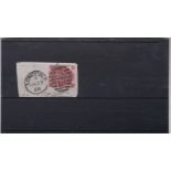 Great Britain 1865-Definitives SG103 used 3d on pieces with circular London S/18 CDS 23.1.1866-cat