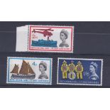 Great Britain 1963 Lifeboat phosphor set SG 639/41p UM mint