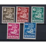 Netherlands 1950-Bombed Churches Fund -SG720-724 mounted mint set, cat value £134