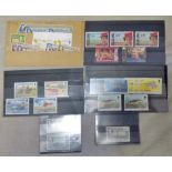 Falkland Islands Small lot on stockcards with KGVI to 6d (both) and QEII to £3. Mint and used