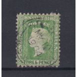 Australia (New South Wales) 1860 -definitive SG 139 fine used, 3d, cat value £60,00