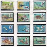 British Indian Ocean Territory 1968-70 5 cents to 85 cents, fresh l/m/mint (12), SG16/24a