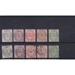 France 1900-Definitives SG288-290,292a,295, m/m and fine used, cat value £150+