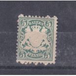 German States Bavaria 1876-Definitive SG78 m/m 5pf Michel 38